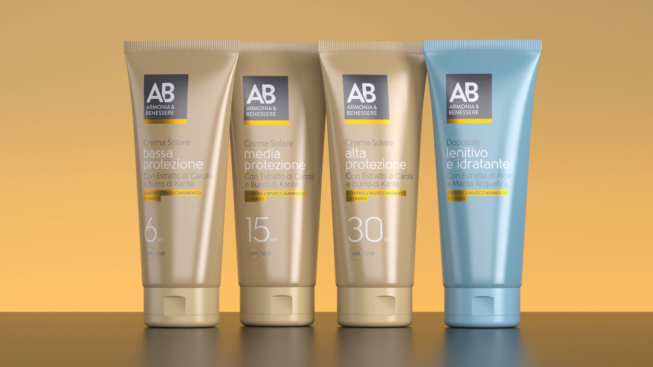 AB Creme Solari Rossetti brand design