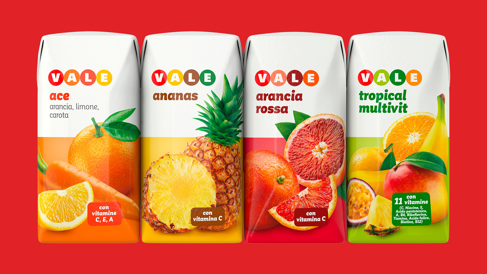 Vale succhi frutta Rossetti brand design