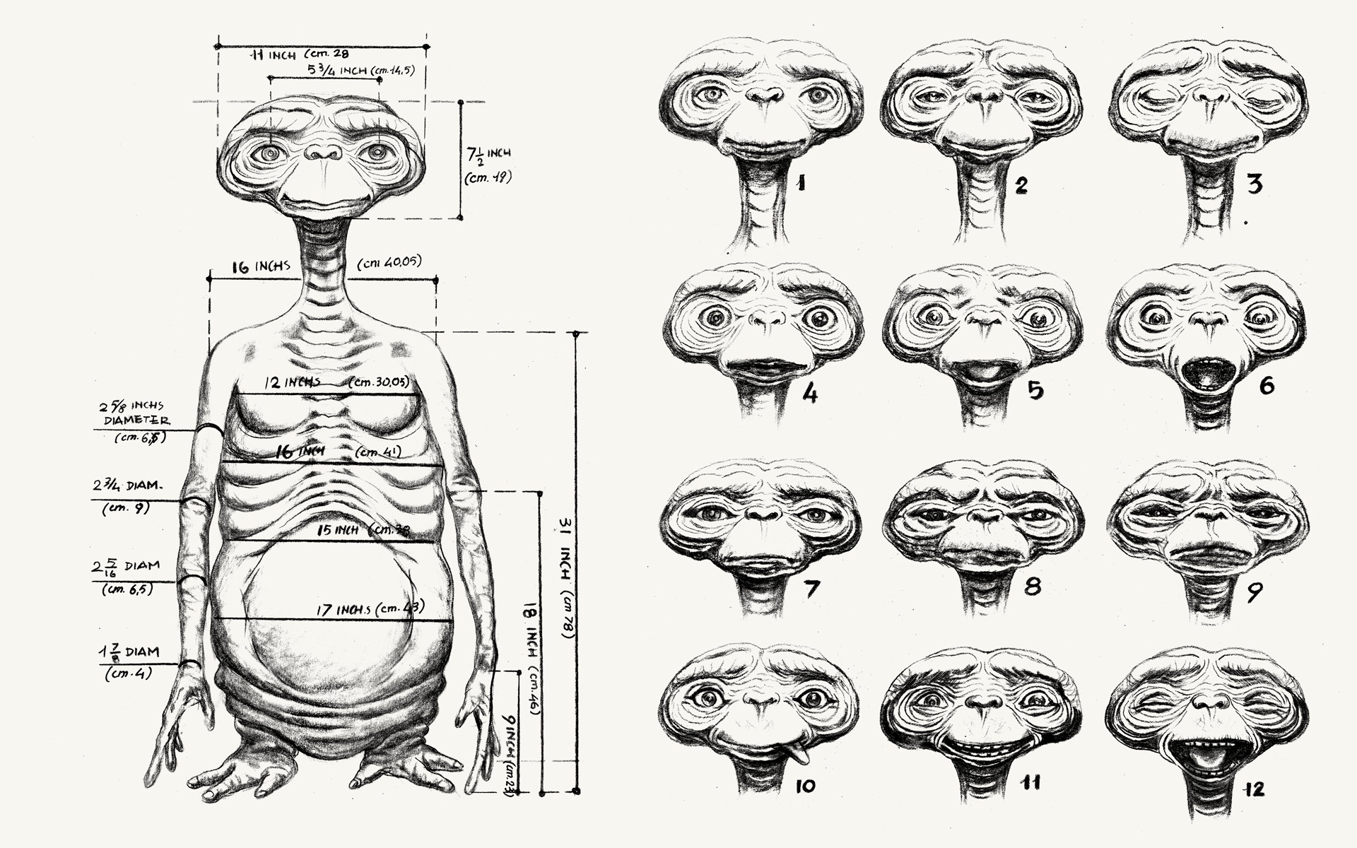 Cineteca Milano ET Rambaldi drawings