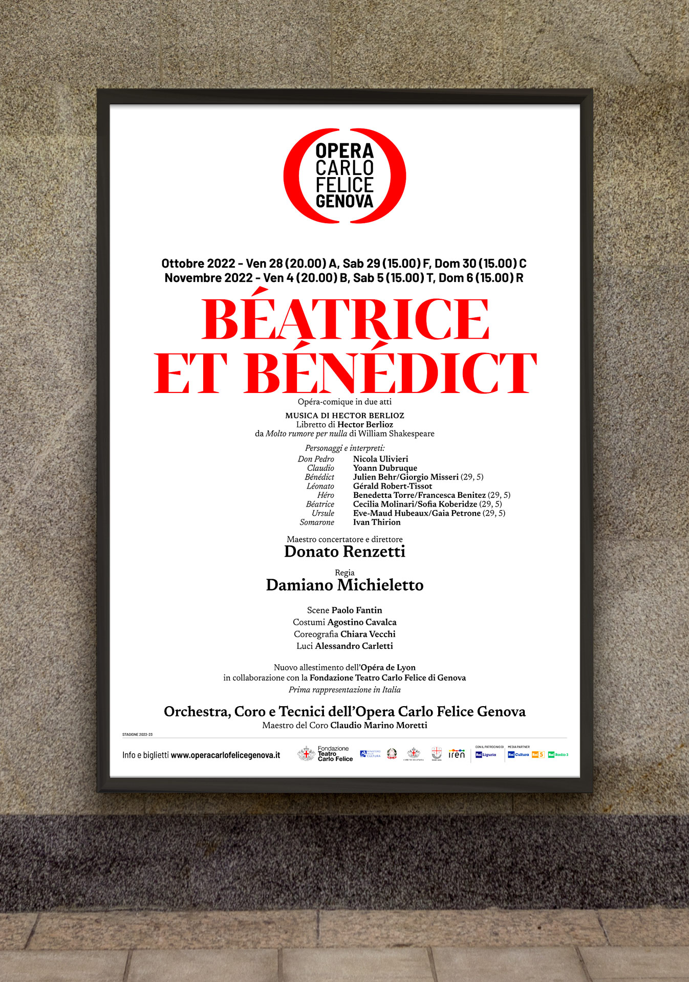 Opera Carlo Felice V Beatrice et Benedicte Rossetti Brand Design