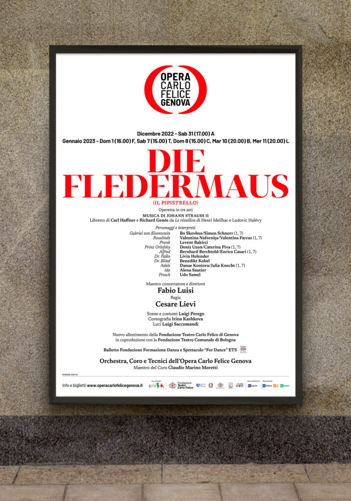 Opera Carlo Felice V Fledermaus Rossetti Brand Design