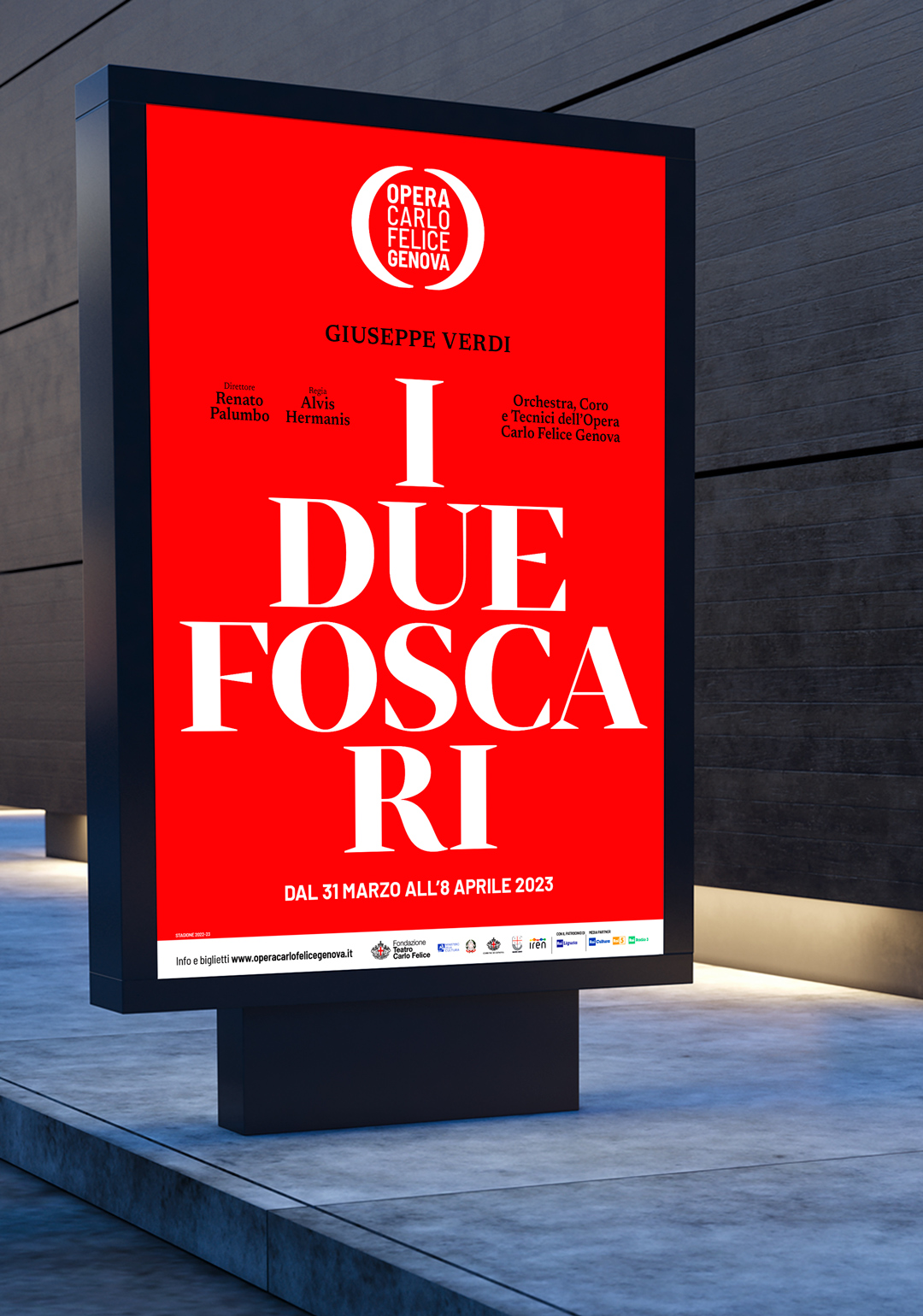Opera Carlo Felice VO I due Foscari Rossetti Brand Design