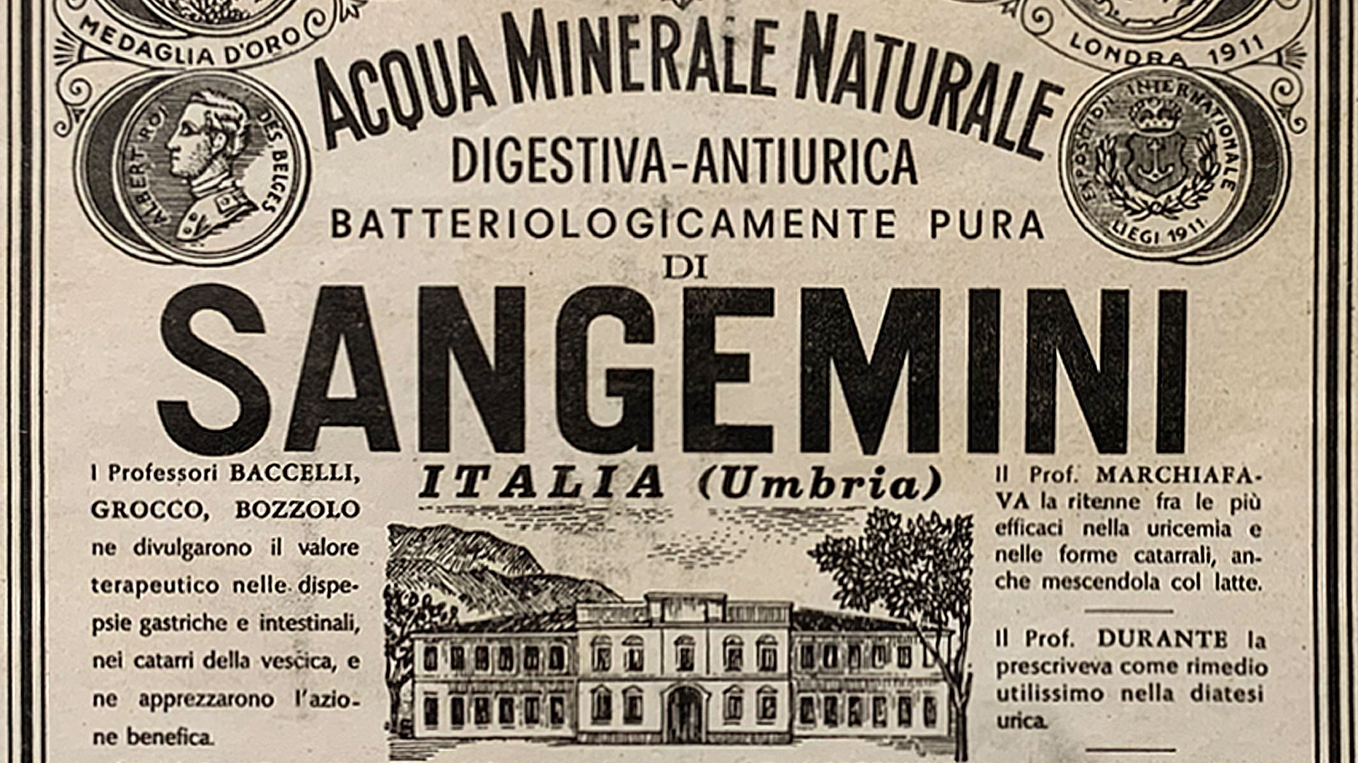 Sangemini historical label c
